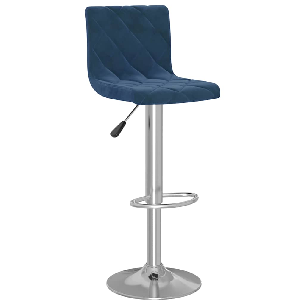 vidaXL Bar Stools 2 pcs Blue Velvet