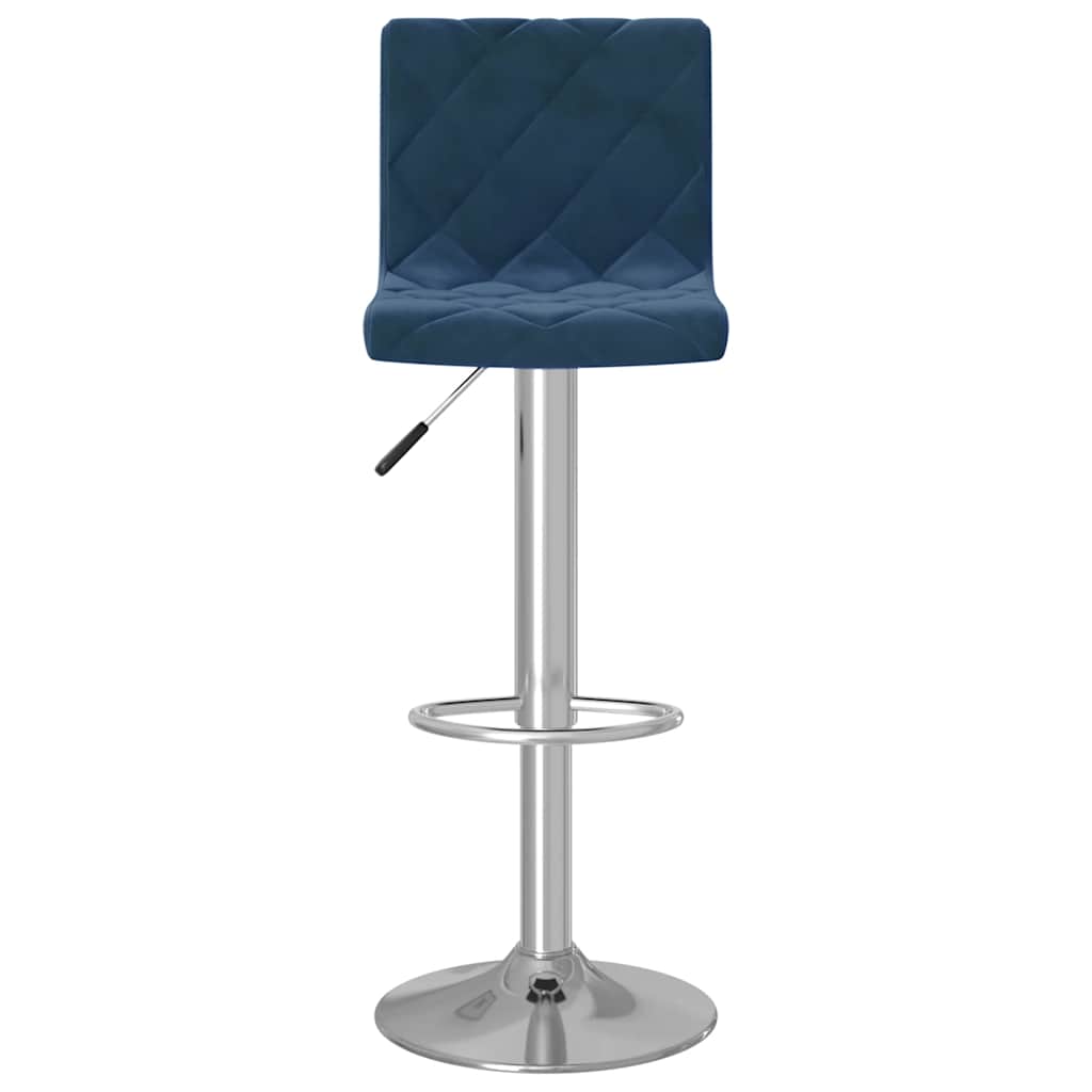 vidaXL Bar Stools 2 pcs Blue Velvet