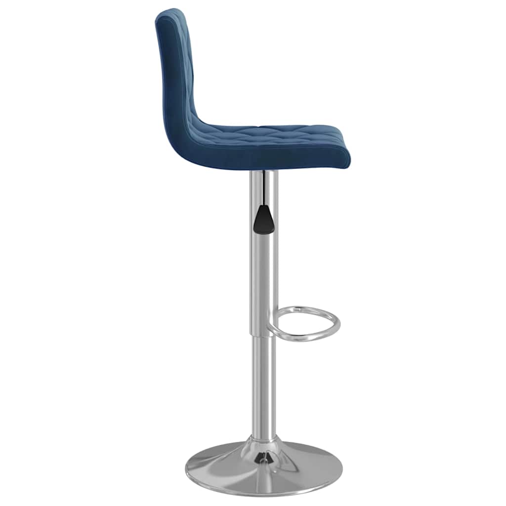 vidaXL Bar Stools 2 pcs Blue Velvet