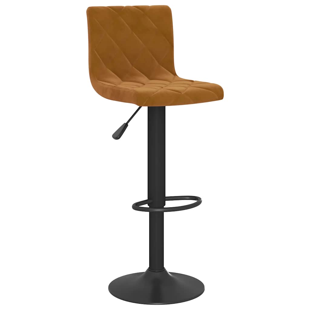 vidaXL Bar Stools 2 pcs Brown Velvet