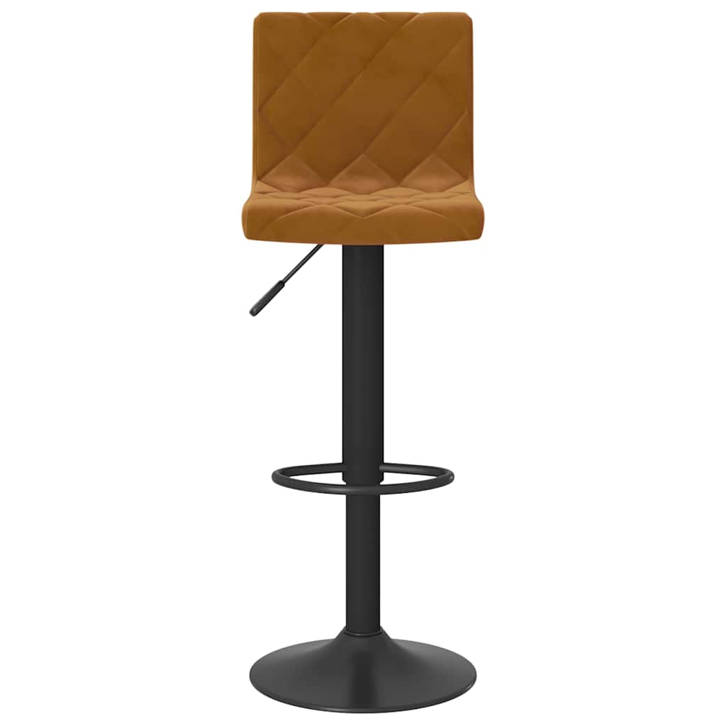 vidaXL Bar Stools 2 pcs Brown Velvet