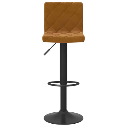 vidaXL Bar Stools 2 pcs Brown Velvet