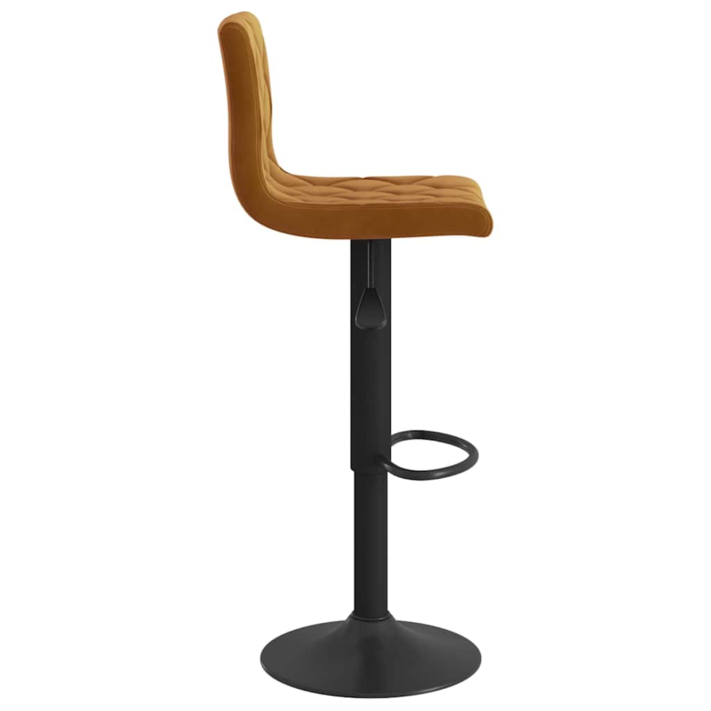 vidaXL Bar Stools 2 pcs Brown Velvet