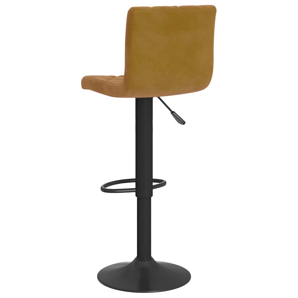 vidaXL Bar Stools 2 pcs Brown Velvet