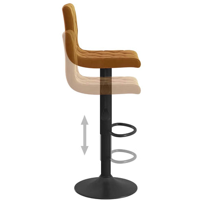 vidaXL Bar Stools 2 pcs Brown Velvet