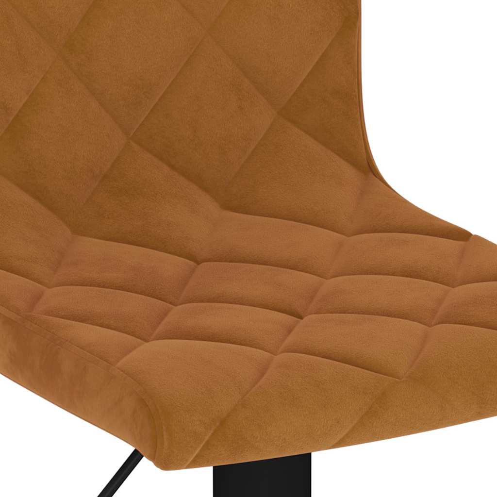 vidaXL Bar Stools 2 pcs Brown Velvet