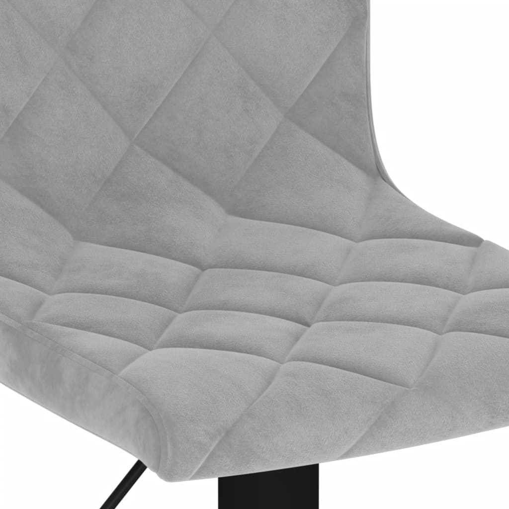vidaXL Bar Stools 2 pcs Light Grey Velvet