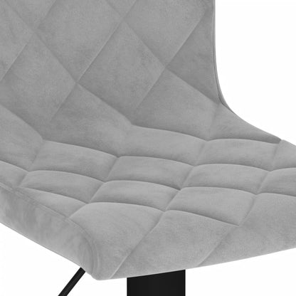 vidaXL Bar Stools 2 pcs Light Grey Velvet