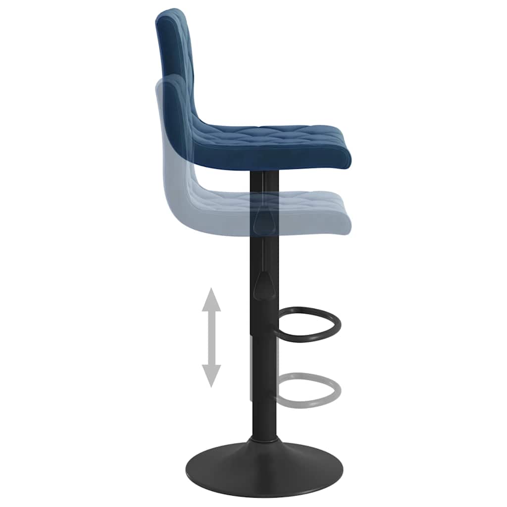 vidaXL Bar Stools 2 pcs Blue Velvet