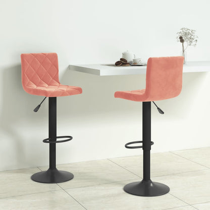 vidaXL Bar Stools 2 pcs Pink Velvet
