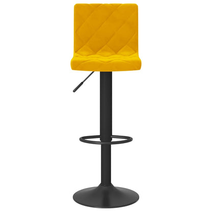 vidaXL Bar Stools 2 pcs Mustard Yellow Velvet