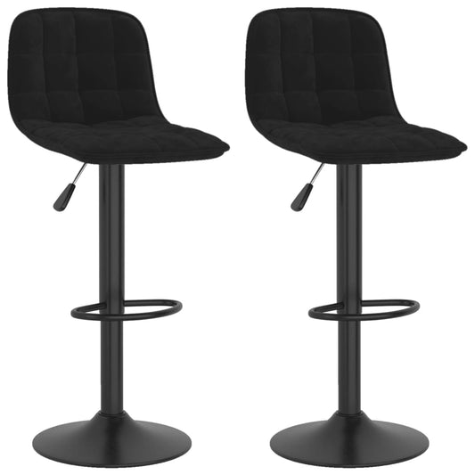 vidaXL Bar Stools 2 pcs Black Velvet