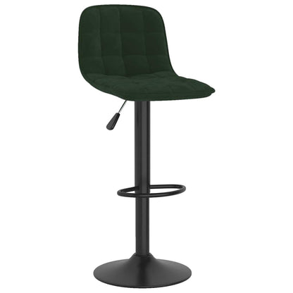 vidaXL Bar Stools 2 pcs Dark Green Velvet