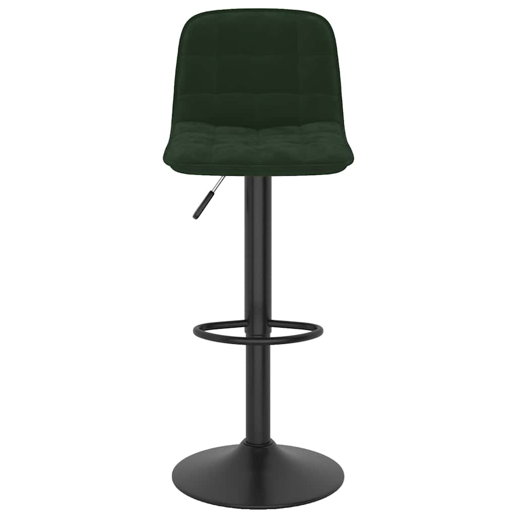 vidaXL Bar Stools 2 pcs Dark Green Velvet