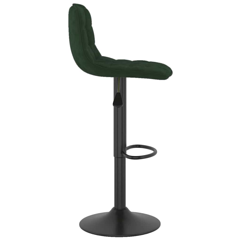 vidaXL Bar Stools 2 pcs Dark Green Velvet