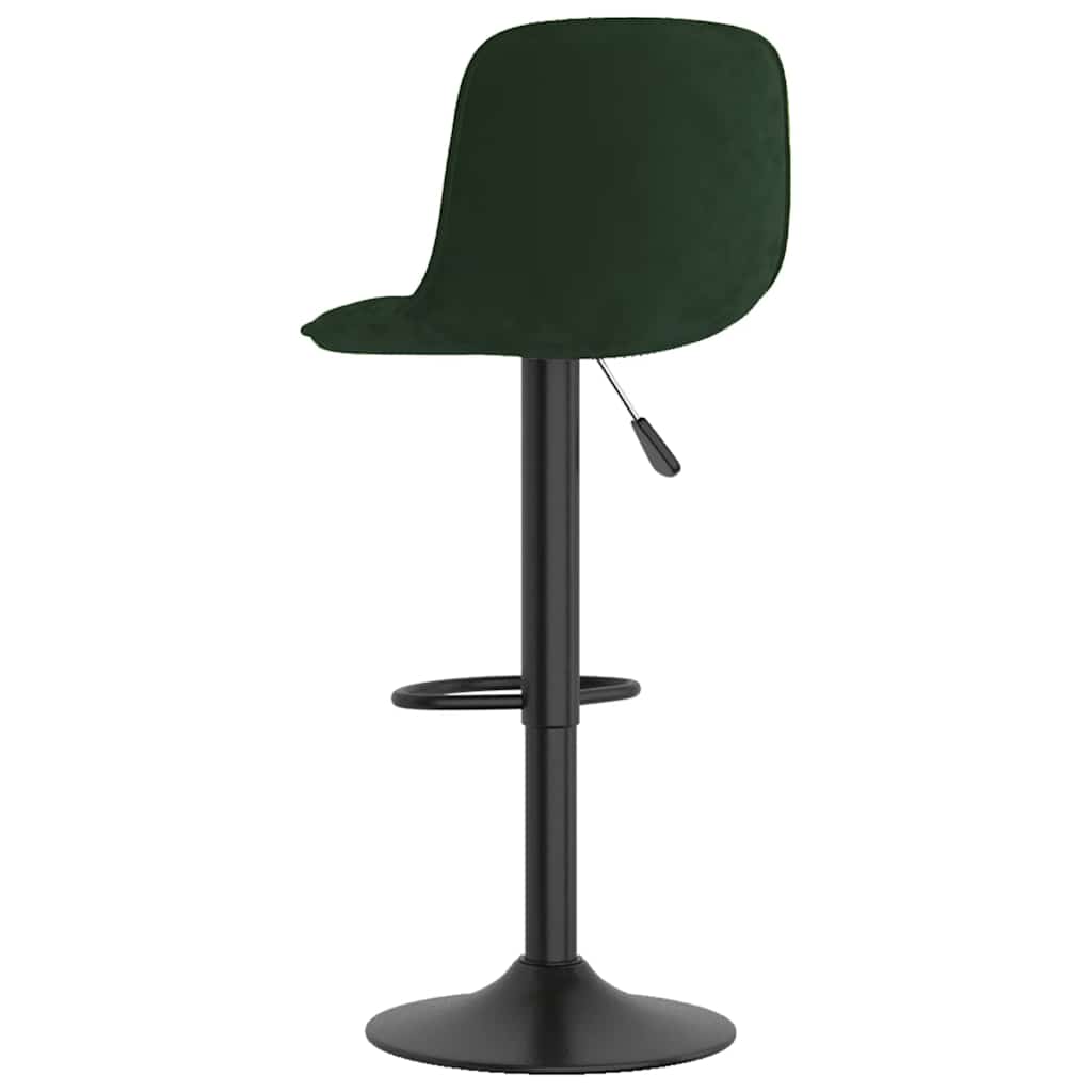 vidaXL Bar Stools 2 pcs Dark Green Velvet
