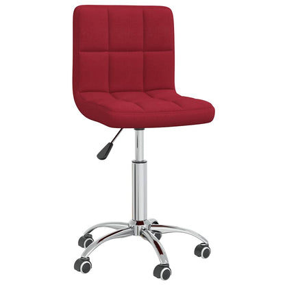vidaXL Swivel Office Chair Wine Red Fabric