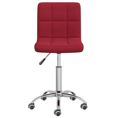 vidaXL Swivel Office Chair Wine Red Fabric