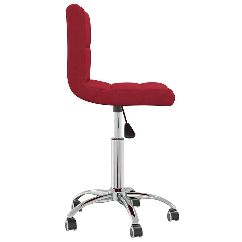 vidaXL Swivel Office Chair Wine Red Fabric