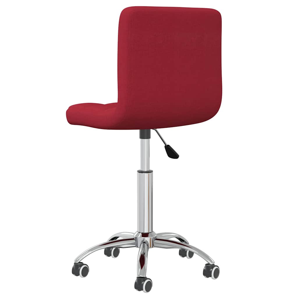 vidaXL Swivel Office Chair Wine Red Fabric