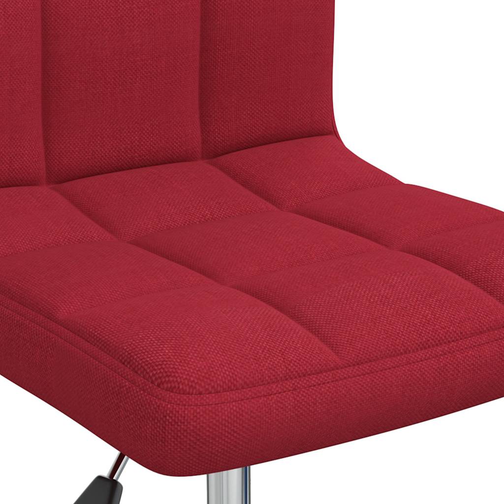 vidaXL Swivel Office Chair Wine Red Fabric
