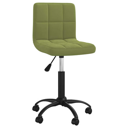 vidaXL Swivel Office Chair Light Green Velvet