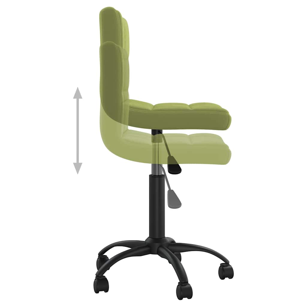 vidaXL Swivel Office Chair Light Green Velvet
