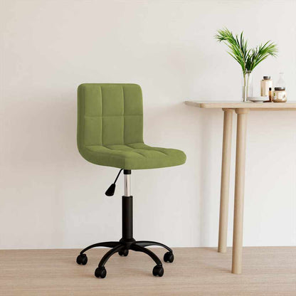 vidaXL Swivel Office Chair Light Green Velvet