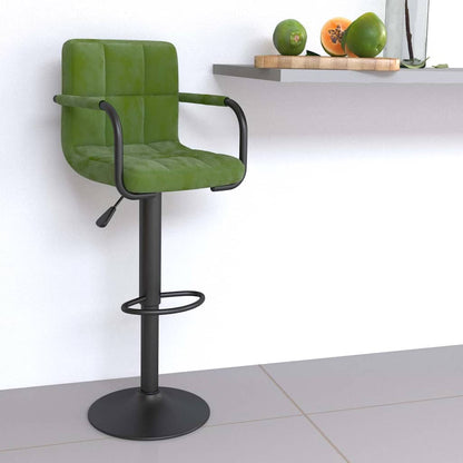 vidaXL Bar Stool Light Green Velvet