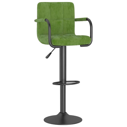vidaXL Bar Stools 2 pcs Light Green Velvet