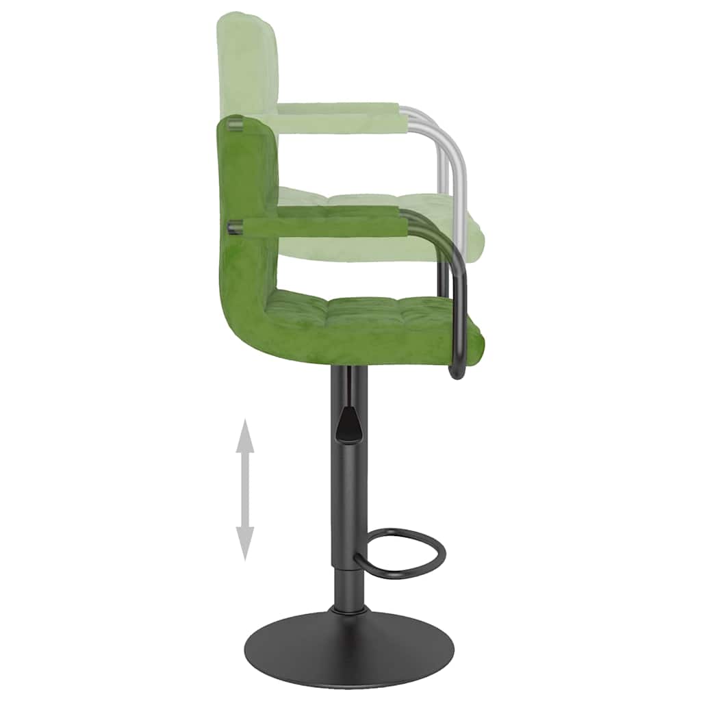vidaXL Bar Stools 2 pcs Light Green Velvet