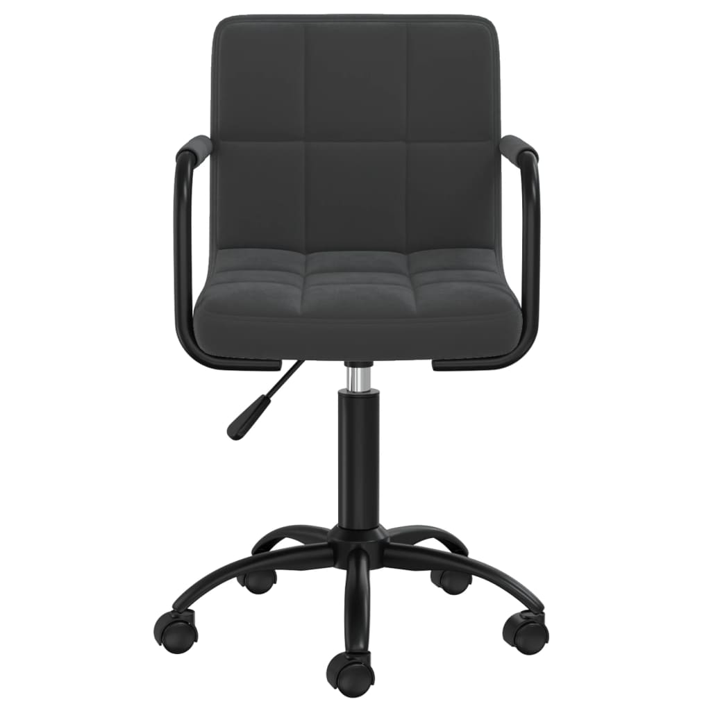 vidaXL Swivel Office Chair Black Velvet