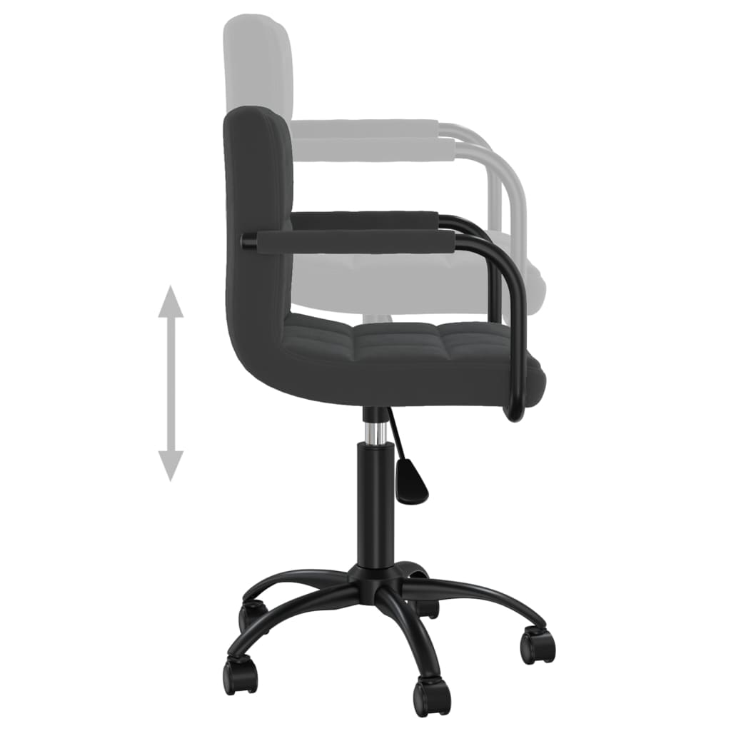vidaXL Swivel Office Chair Black Velvet