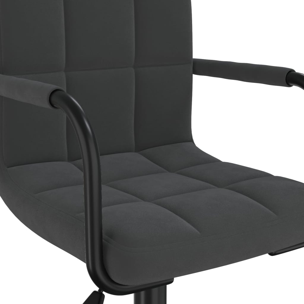 vidaXL Swivel Office Chair Black Velvet