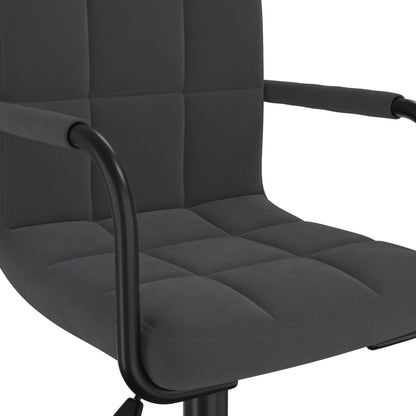 vidaXL Swivel Office Chair Black Velvet