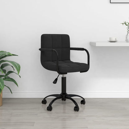 vidaXL Swivel Office Chair Black Velvet