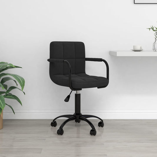 vidaXL Swivel Office Chair Black Velvet