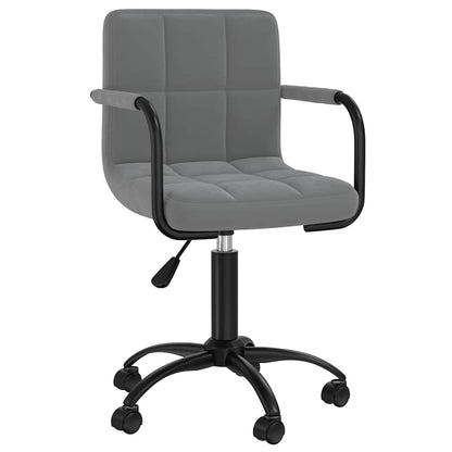 vidaXL Swivel Office Chair Dark Grey Velvet