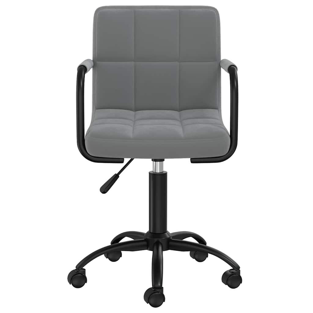vidaXL Swivel Office Chair Dark Grey Velvet