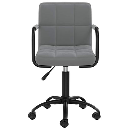 vidaXL Swivel Office Chair Dark Grey Velvet