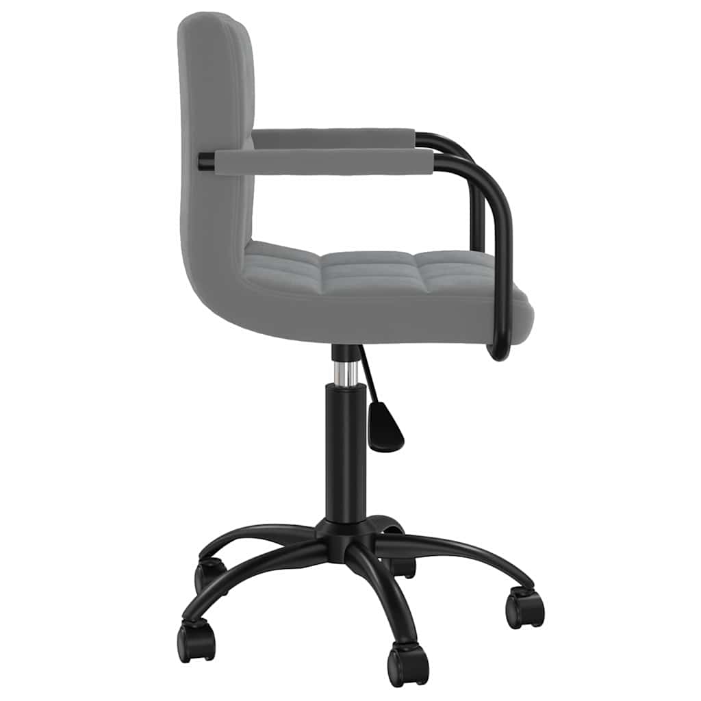 vidaXL Swivel Office Chair Dark Grey Velvet
