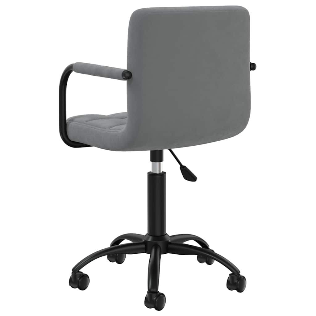 vidaXL Swivel Office Chair Dark Grey Velvet