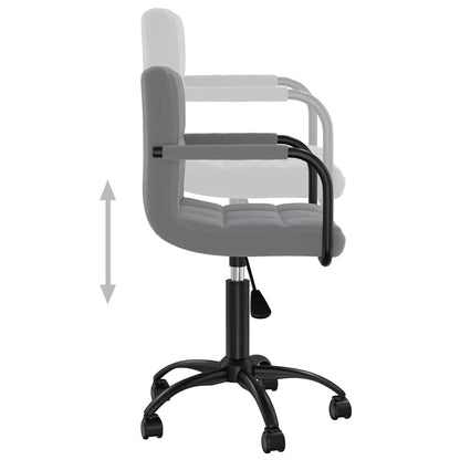 vidaXL Swivel Office Chair Dark Grey Velvet