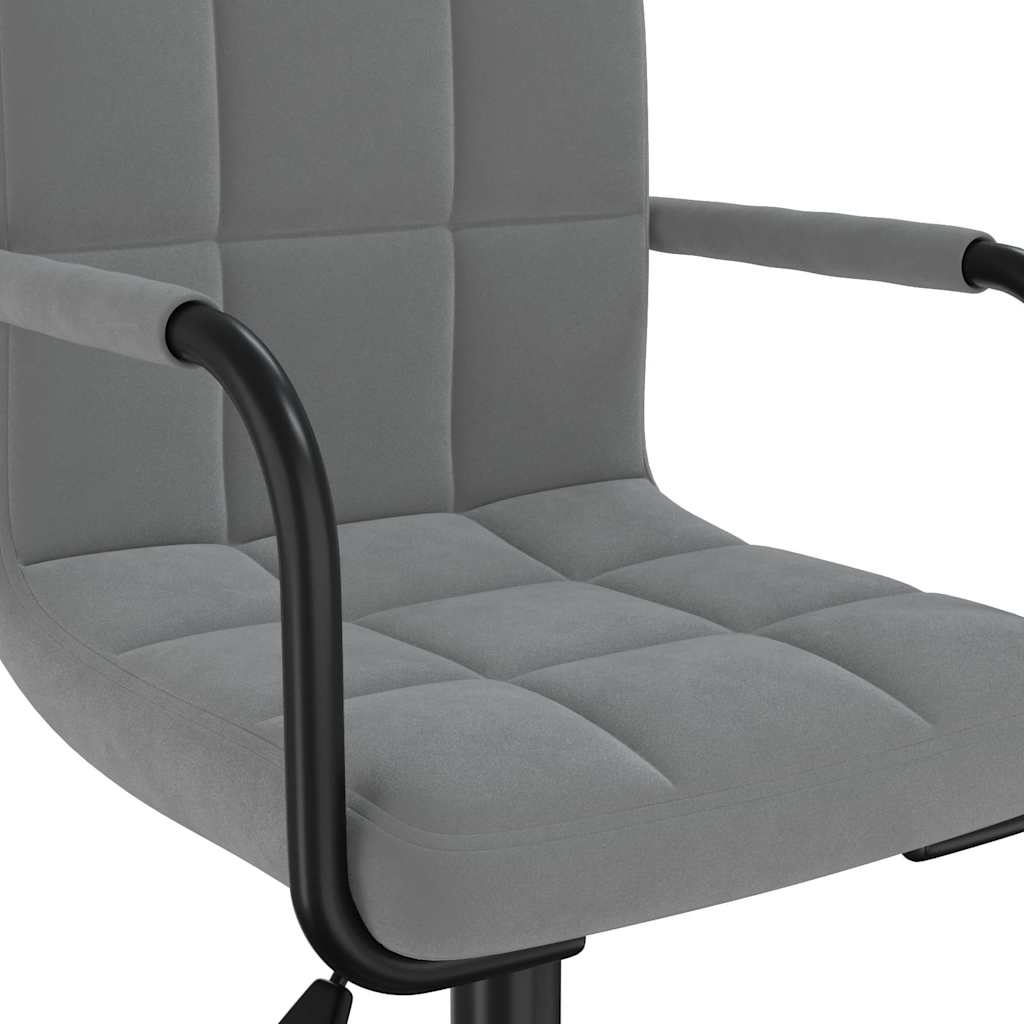 vidaXL Swivel Office Chair Dark Grey Velvet