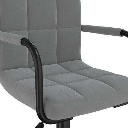 vidaXL Swivel Office Chair Dark Grey Velvet