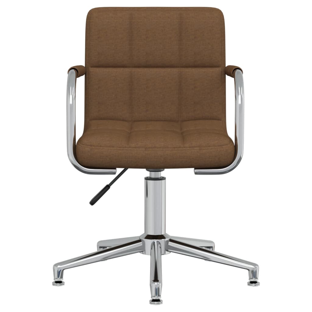 vidaXL Swivel Office Chair Brown Fabric