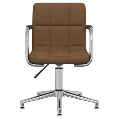 vidaXL Swivel Office Chair Brown Fabric
