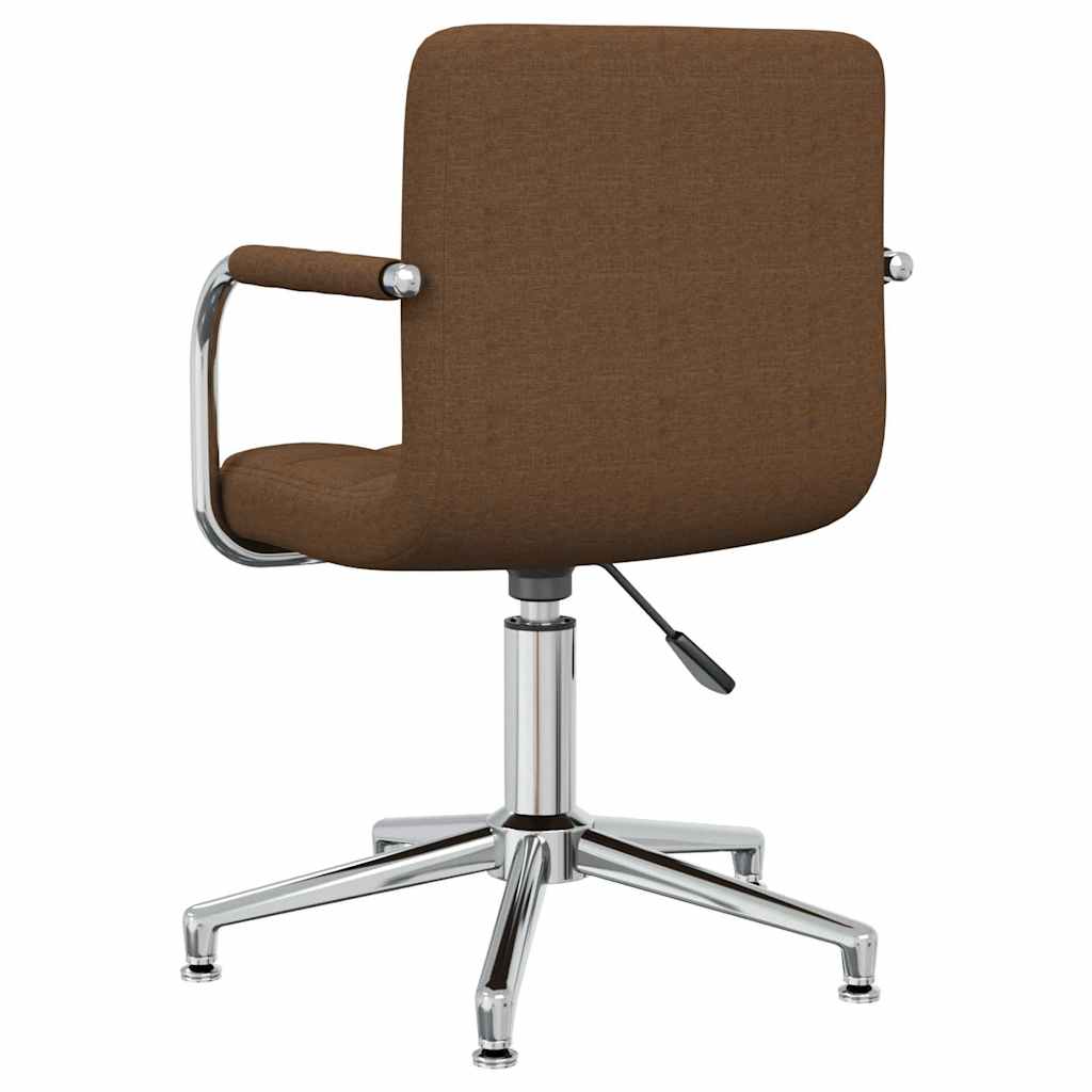 vidaXL Swivel Office Chair Brown Fabric