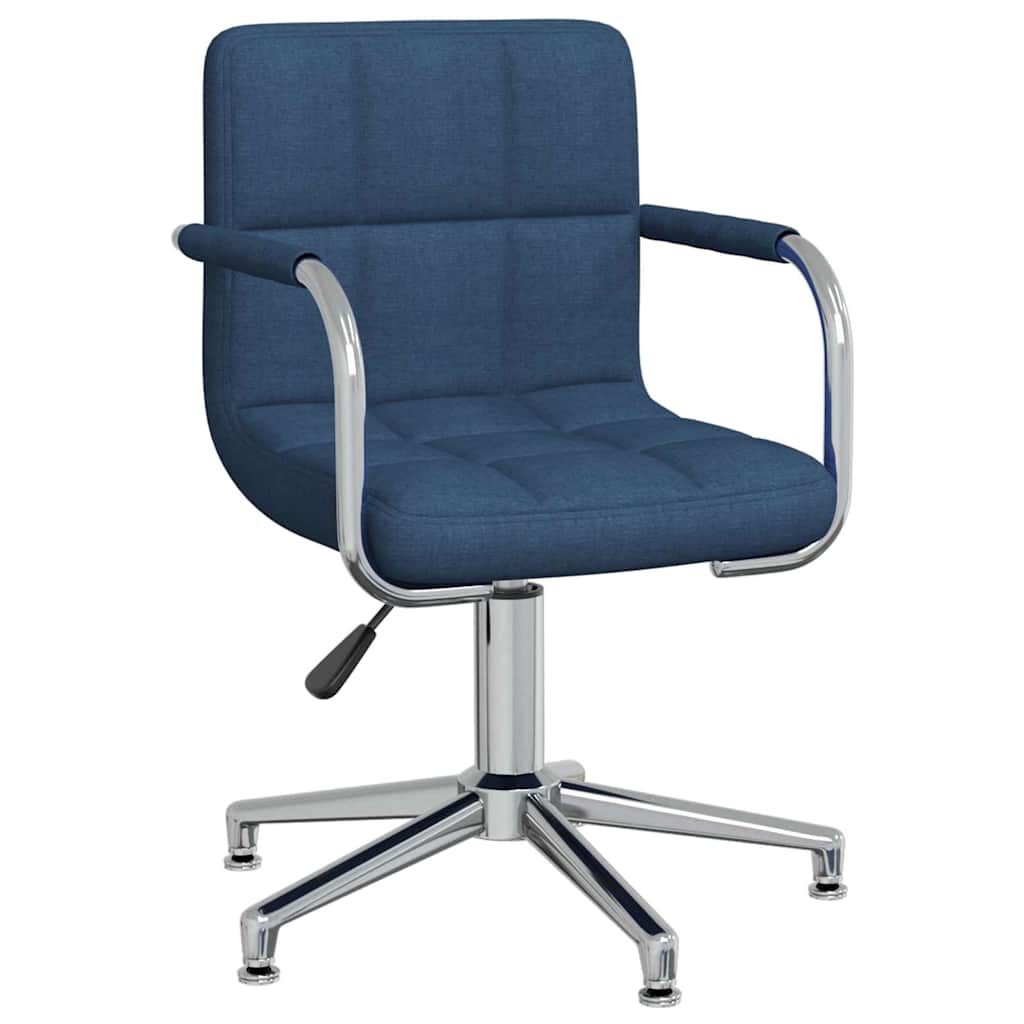 vidaXL Swivel Office Chair Blue Fabric