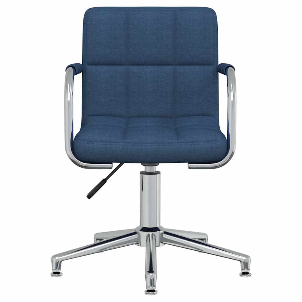 vidaXL Swivel Office Chair Blue Fabric